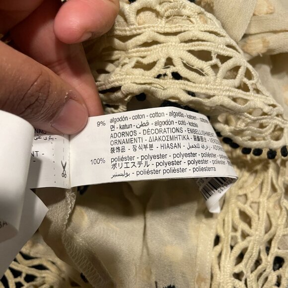 Zara Ruffled & Crochet Blouse - Picture 5 of 5